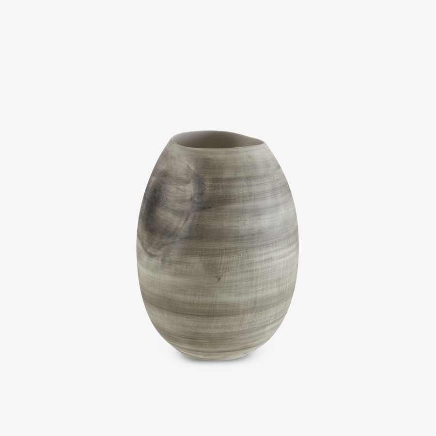 Vasen & Schalen Ligne Roset | Pression Vase Grau Matt Kleines Modell