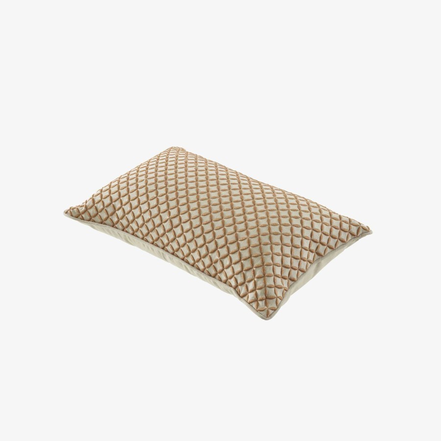 Kissen & Plaids Ligne Roset | Alvor Kissen Mit Bronzefarbener Stickerei