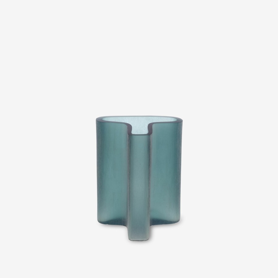 Vasen & Schalen Ligne Roset | T Vase Grey Blue Kleines Modell