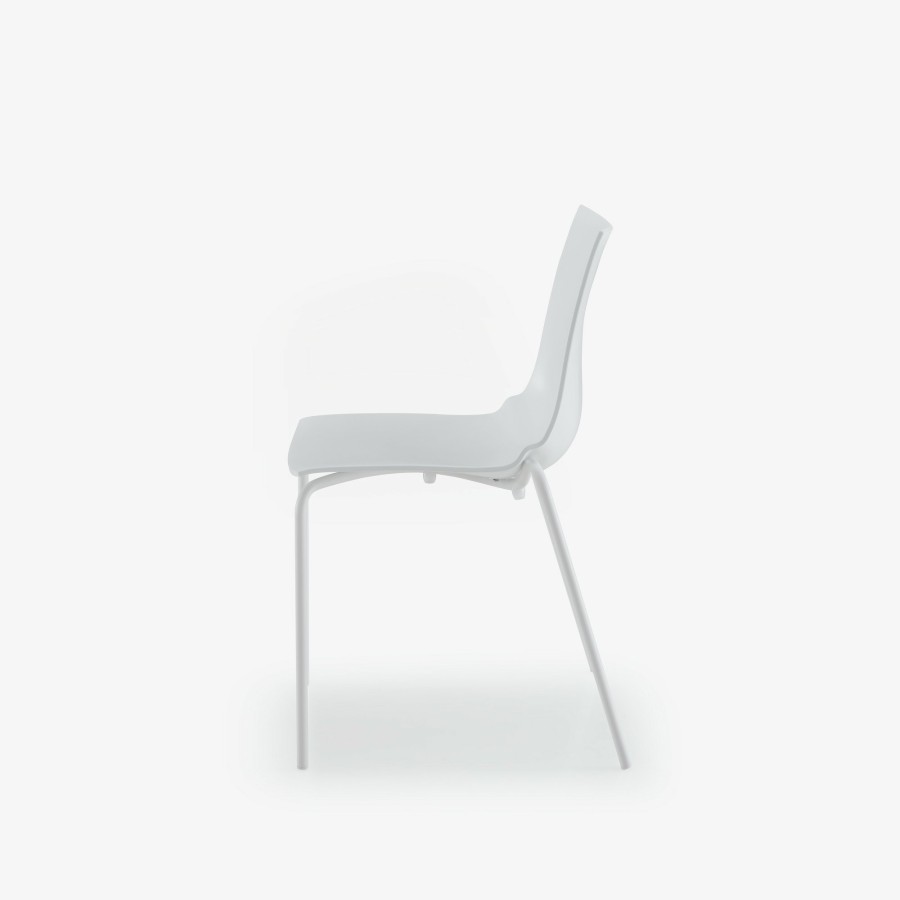 Stuhle, Bridgestuhle & Hocker Ligne Roset | Paola Satz Mit 2 Stuhlen Weiss Gestell Lack Weiss