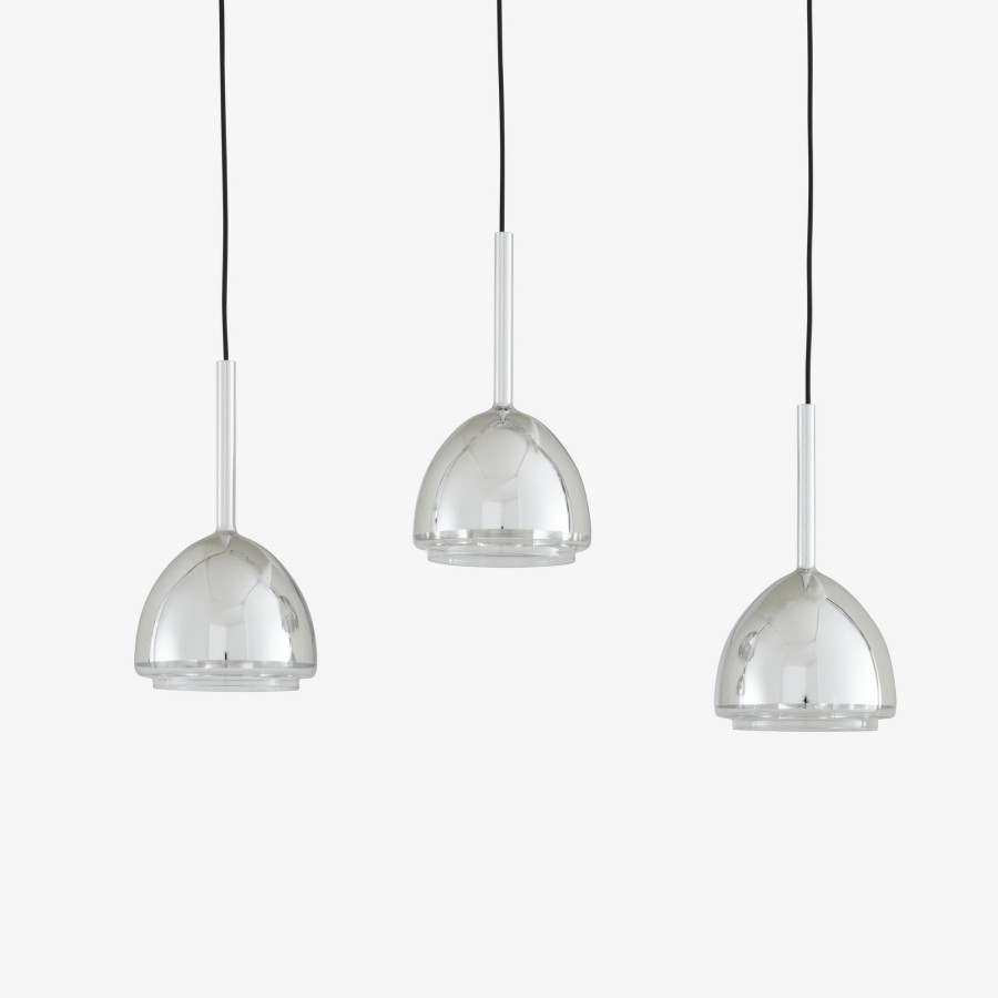 Hangeleuchten & Wandleuchten Ligne Roset | Chrome Bell Hangeleuchte Mit 3 Schirmen