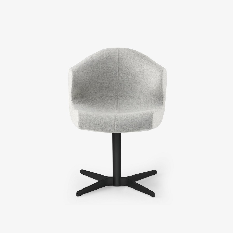 Stuhle, Bridgestuhle & Hocker Ligne Roset | Alster Alster Bridgestuhl Viersterndrehgestell Schwarz Matt