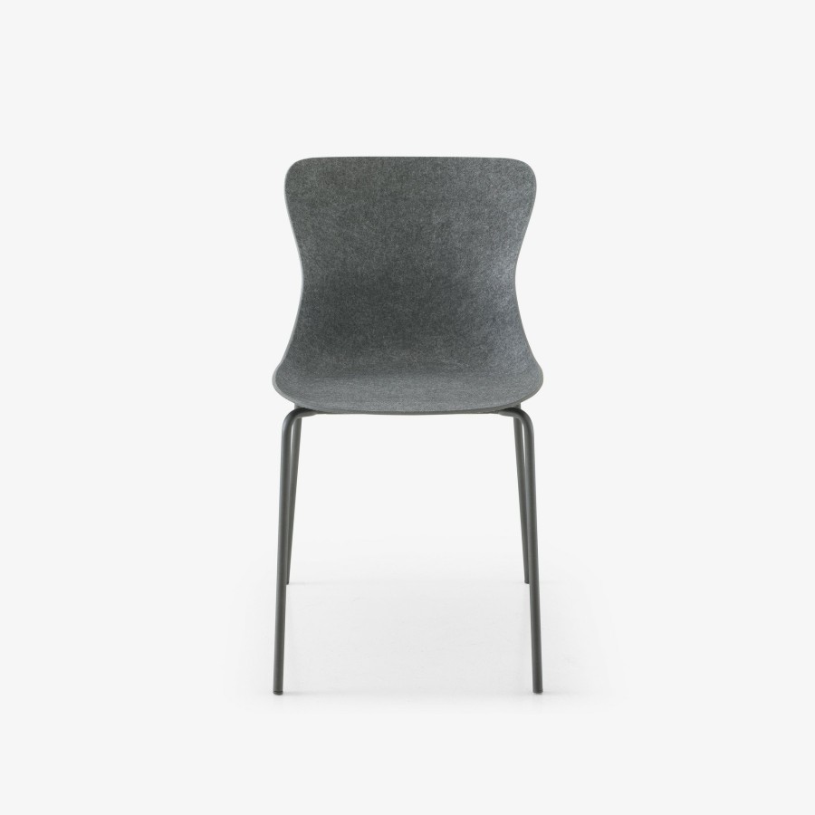 Stuhle, Bridgestuhle & Hocker Ligne Roset | Ettoriano Stuhl Gestell Metall Anthrazit