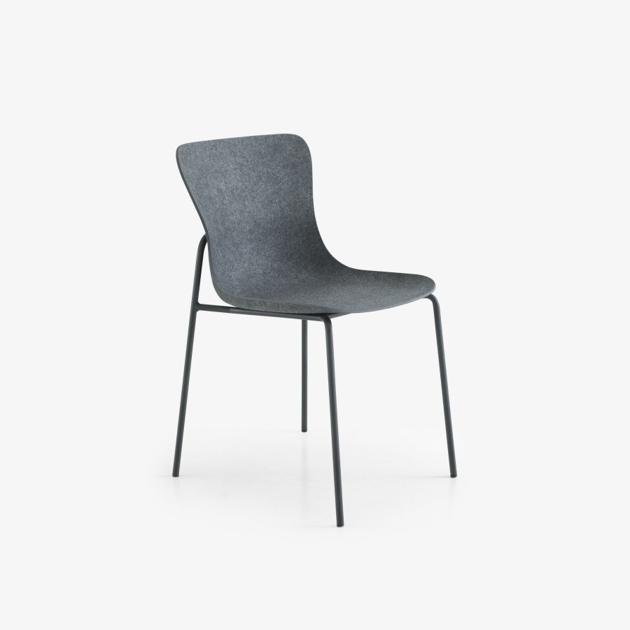 Stuhle, Bridgestuhle & Hocker Ligne Roset | Ettoriano Stuhl Gestell Metall Anthrazit