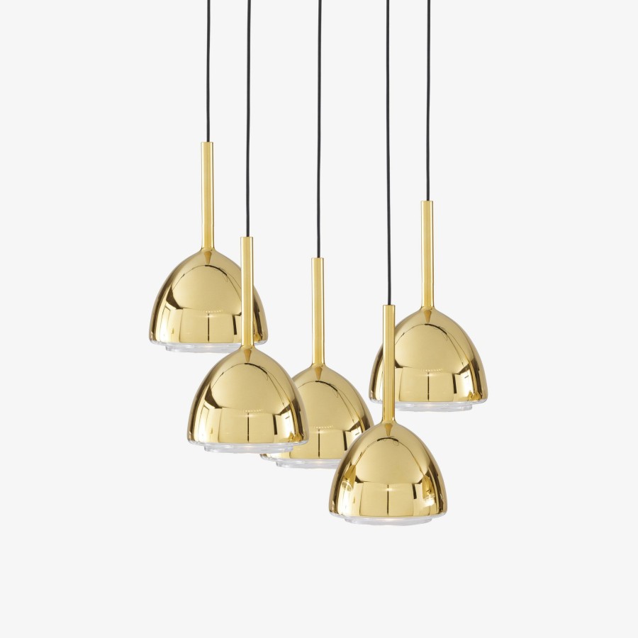 Hangeleuchten & Wandleuchten Ligne Roset | Brass Bell Hangeleuchte Mit 5 Schirmen