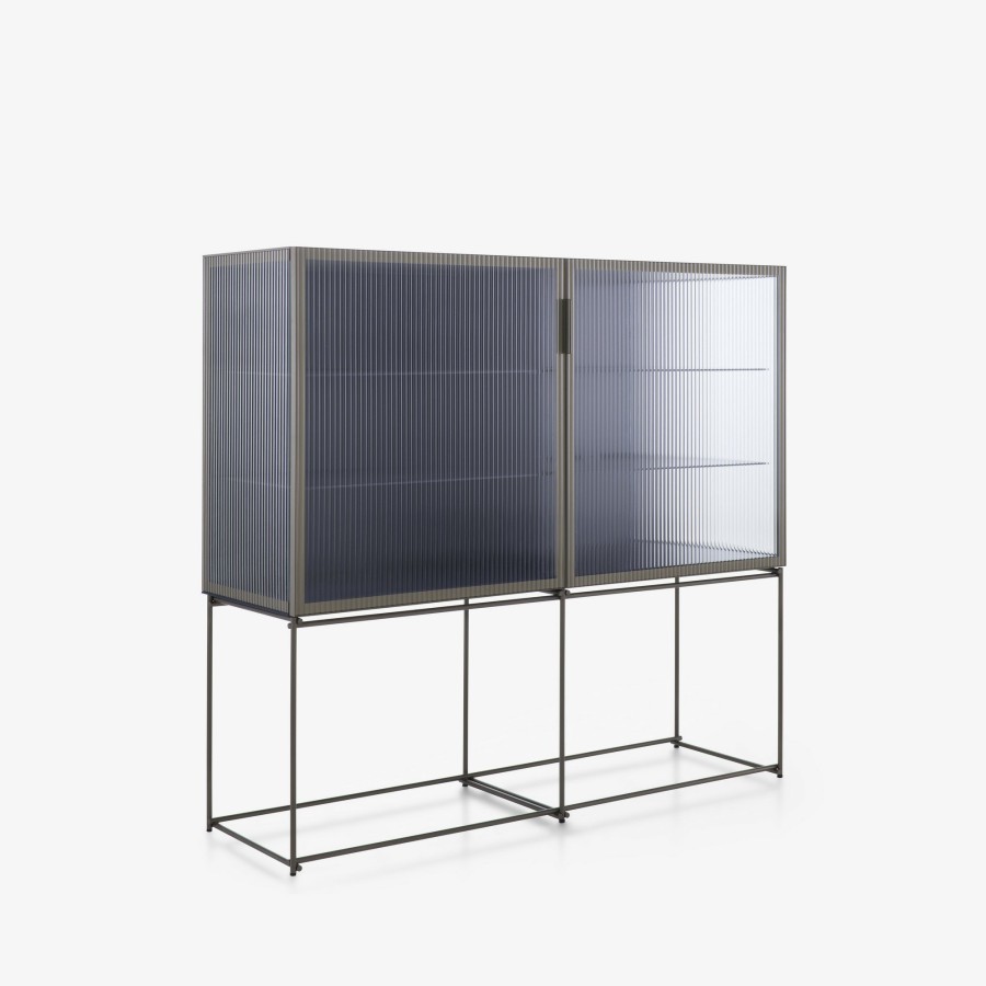 Wohnzimmermobel Ligne Roset | Canaletto Vitrine Container Mit 2 Turen Front Klarglas K 7