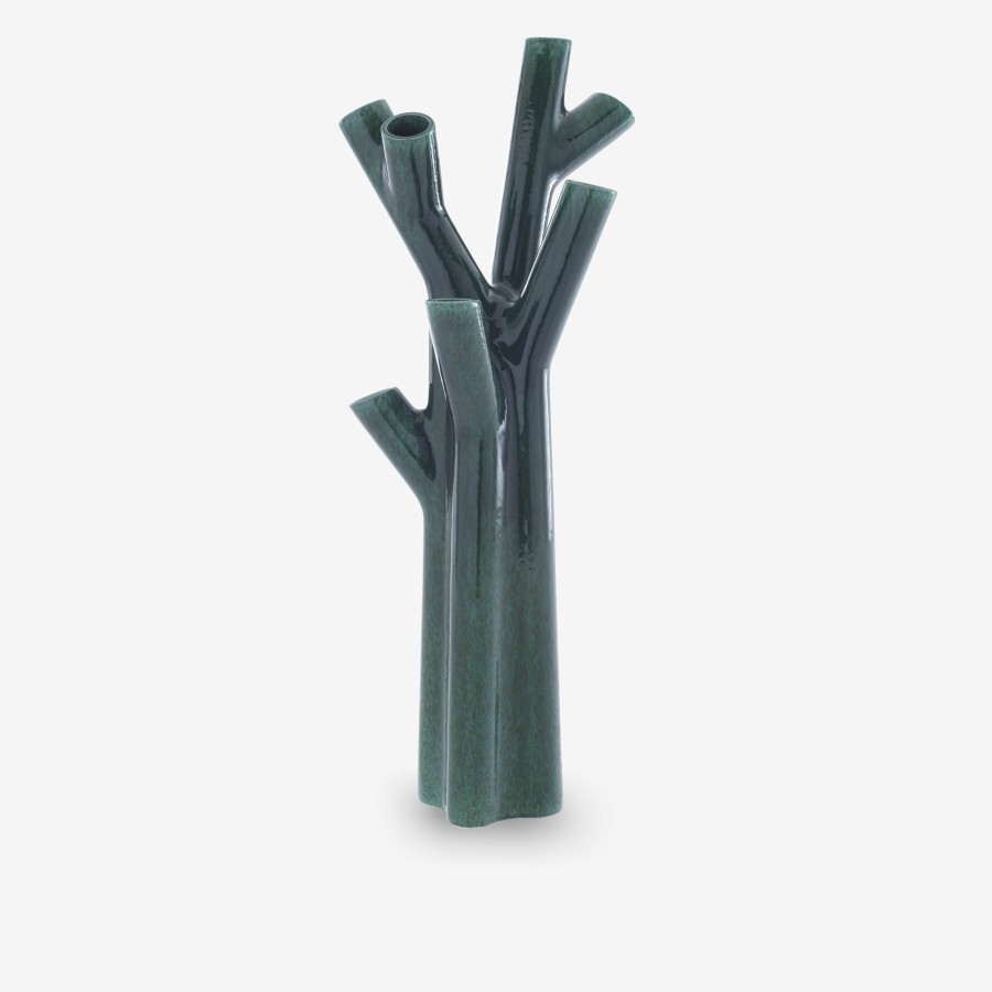 Vasen & Schalen Ligne Roset | Roseau Vase Grosses Modell Tannengrun