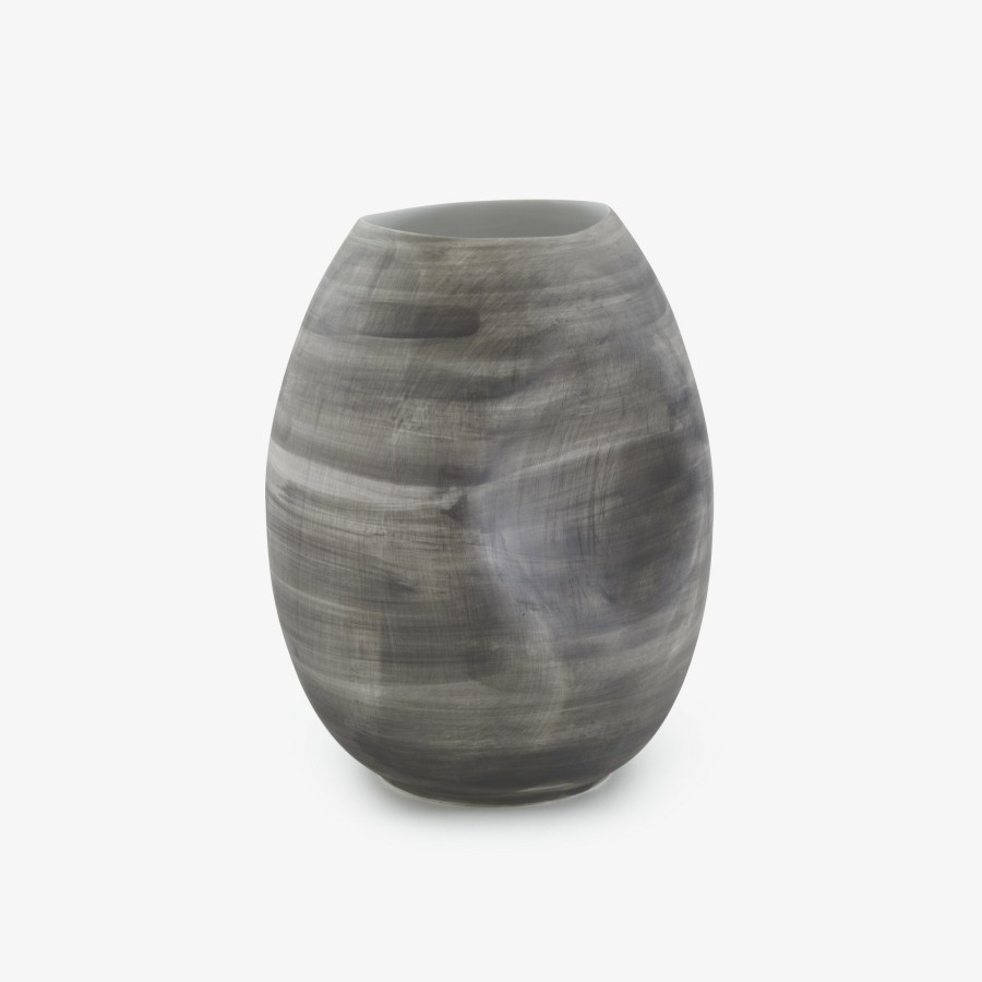 Vasen & Schalen Ligne Roset | Pression Vase Grau Matt Grosses Modell