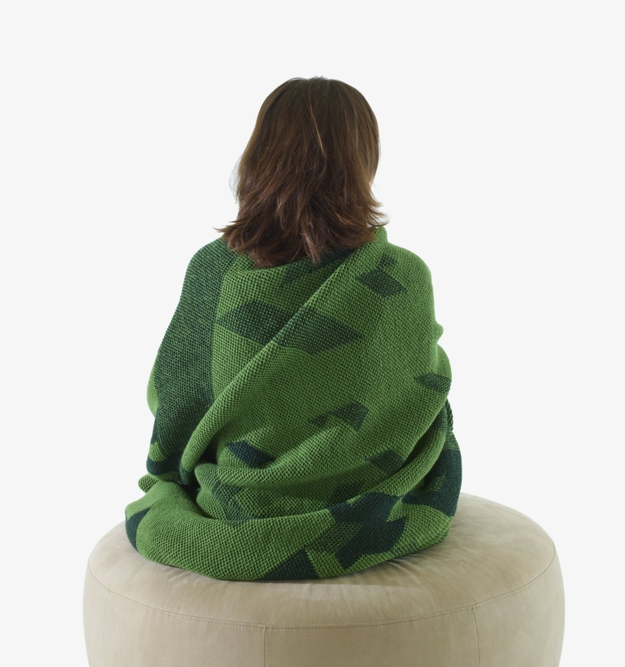 Kissen & Plaids Ligne Roset | Cilos 2023 Plaid Vert Mousse