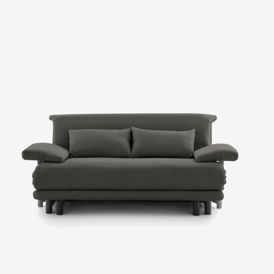 Schlafsofas Ligne Roset | Multy Les Essentiels / First Schlafsofa 3-Sitzig Mit Armlehnen Mit Keilkissen Weiche Matratze Stoff Amalfi