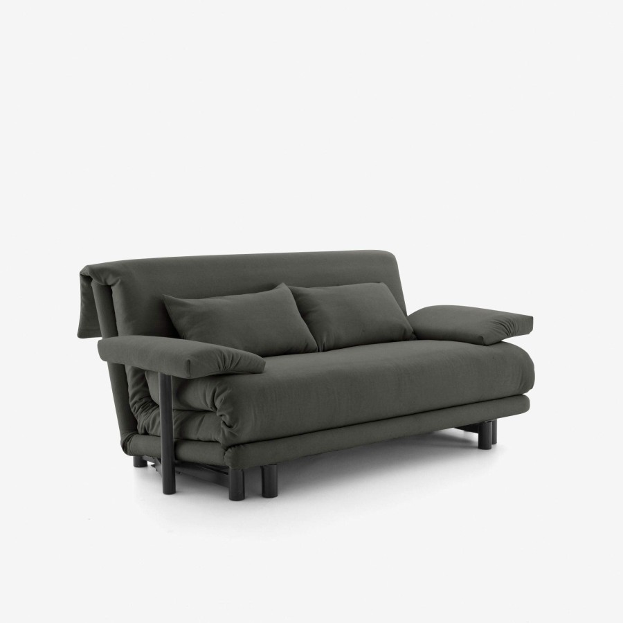 Schlafsofas Ligne Roset | Multy Les Essentiels / First Schlafsofa 3-Sitzig Mit Armlehnen Mit Keilkissen Weiche Matratze Stoff Amalfi