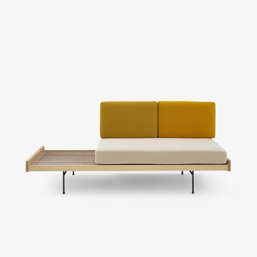 Sofas Ligne Roset | Daybed Schlafsofa Fusse Metall Lackschwarz Komplettes Element