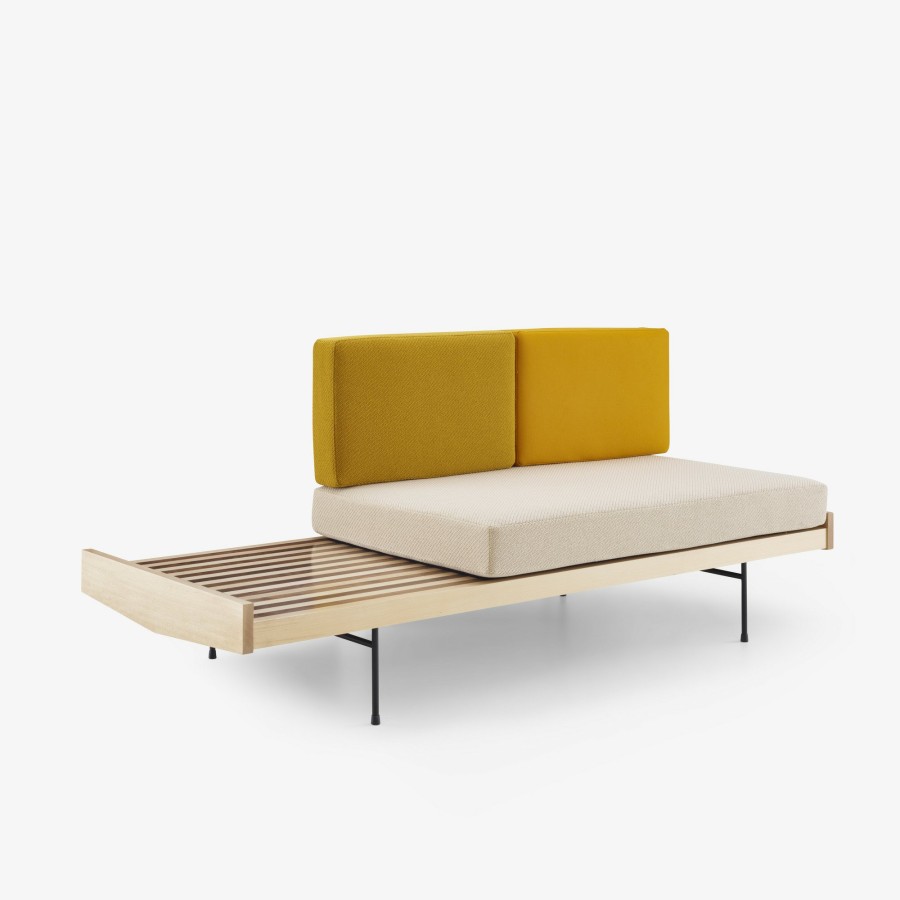 Sofas Ligne Roset | Daybed Schlafsofa Fusse Metall Lackschwarz Komplettes Element