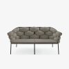 Outdoor Ligne Roset | Serpentine 2-Sitzer Taupe / Gestell Kohlefarben